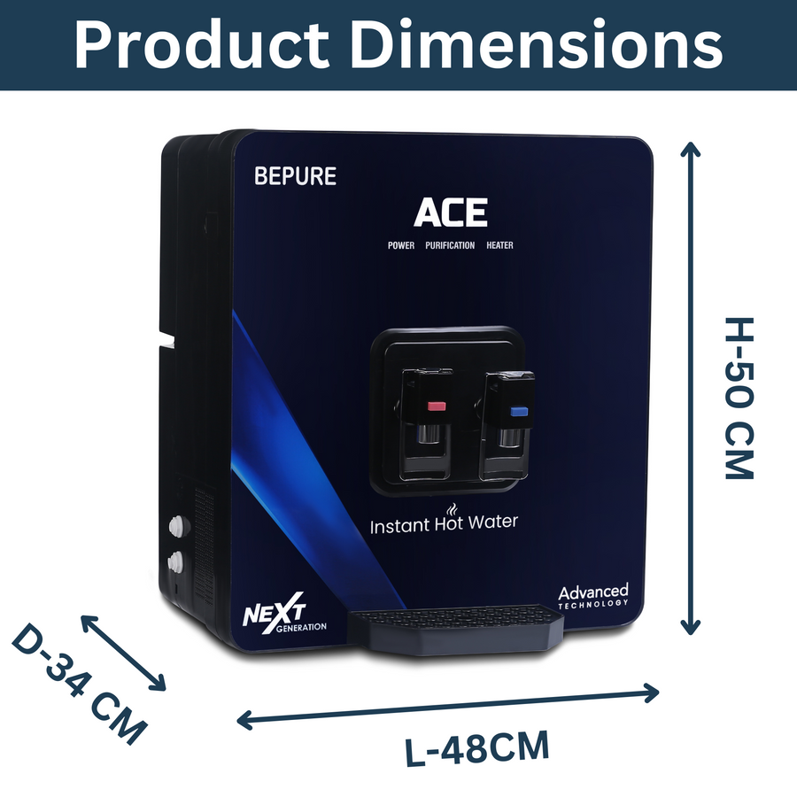 Bepure Ace Copper+ Hot and Normal 9L RO+UV+UF+TDS+Copper Alkaline Water Purifier