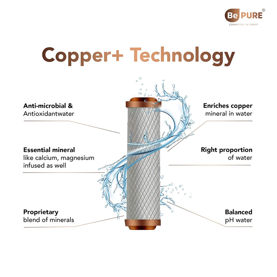 Bepure Luxe Copper+ Hot and Normal 9L RO+UV+UF+TDS+Copper Alkaline Water Purifier