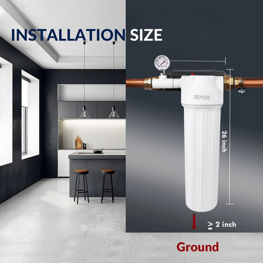 Bepure Whole House Antiscalant Filter | Salt Free Water Softener for home