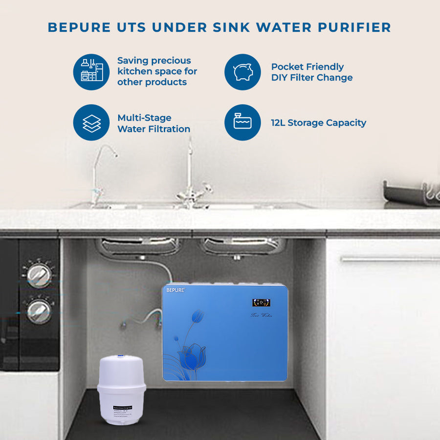 Bepure BLU 12L Under Sink Water Purifier with UV+UF+Alkaline Water Purification